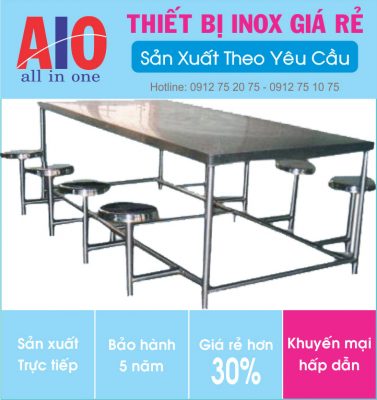 40 ban an inox 6 nguoi