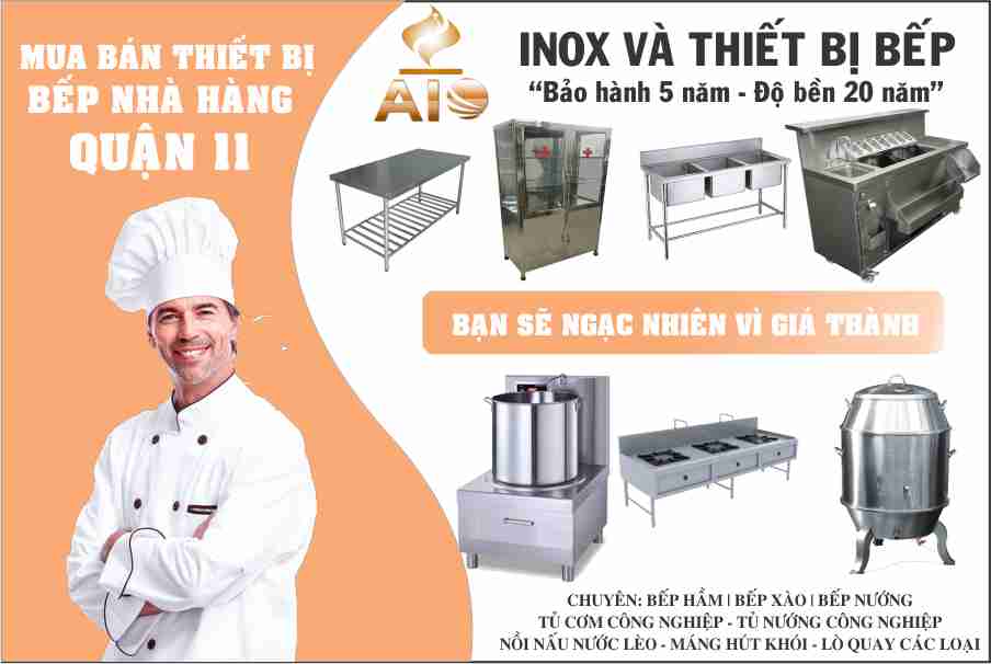 san xuat thiet bi inox bep nha hang - Chuyên bán thiết bị bếp nhà hàng giá rẻ quận 11