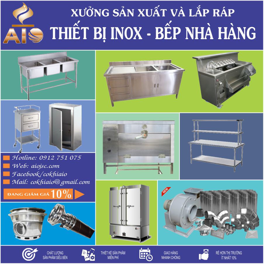 Nhận gia công hàng inox,thiết bị bếp nhà hàng quận 8 48 xuong lam inox quan 8